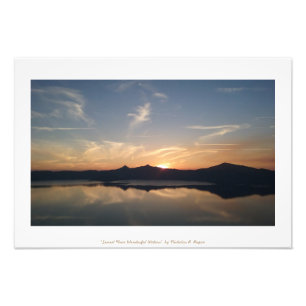 "Sunset Near Wonderful Vatten" Crater Sjö Fototryck