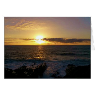 Sunset Newquay Cornwall England Hälsningskort