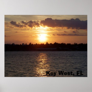 sunset Nyckel Väster, FL Poster