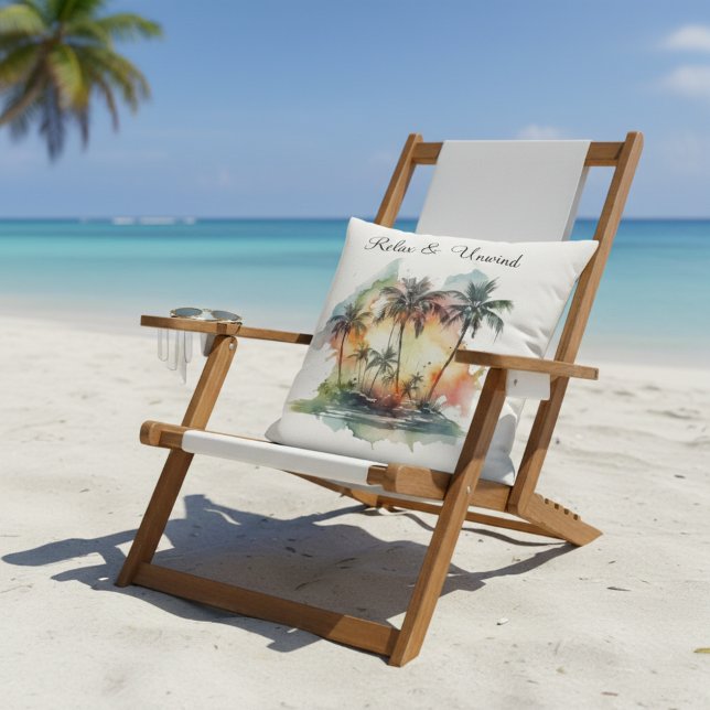 Sunset Oasis, custom Kudde (Skapare uppladdad)