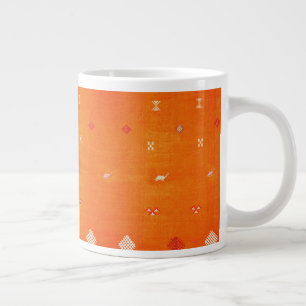 Sunset Oasis: Orange Heritage Boho Moroccan Jumbo Mugg