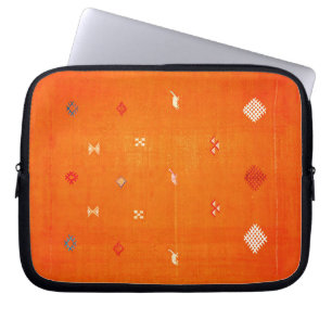 Sunset Oasis: Orange Heritage Boho Moroccan Laptop Fodral
