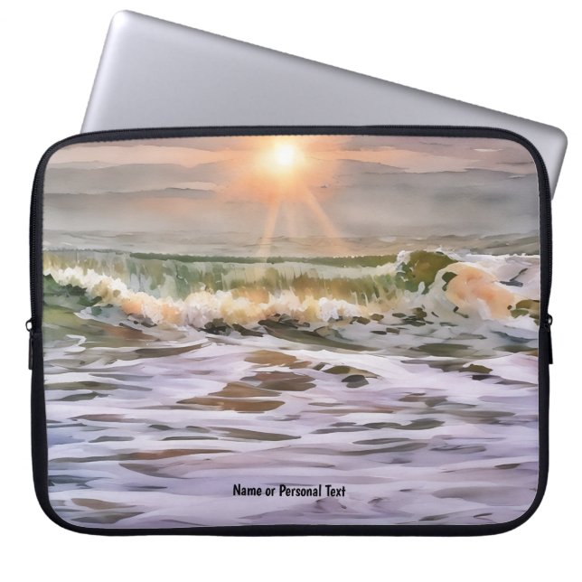 Sunset Ocean Beach Personal Laptop Cover Fodral (Framsidan)