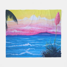 Sunset Ocean Fleecefilt
