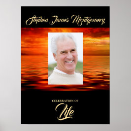 Sunset Ocean Horizon Firande of Life Photo Poster