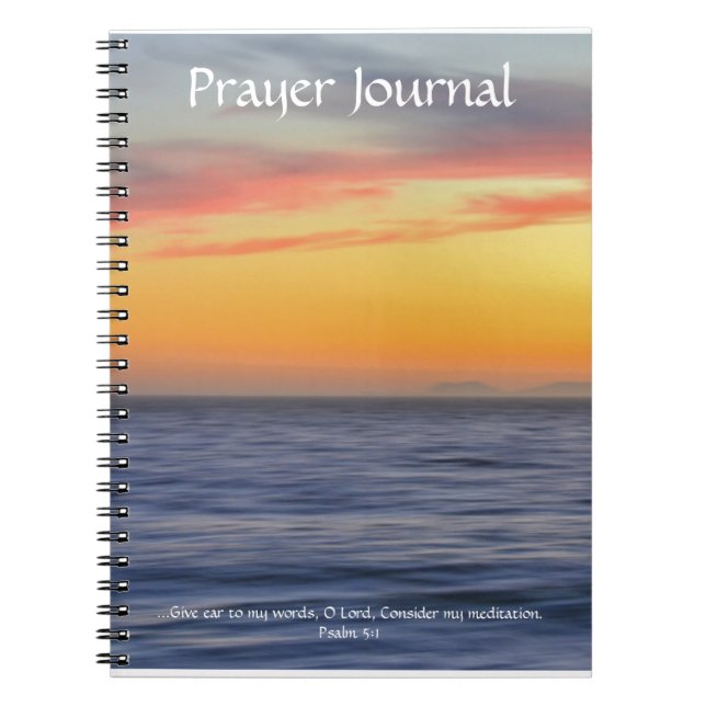 Sunset Ocean Meditation Prayer Journal Anteckningsbok (Framsidan)
