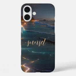 Sunset Ocean Monogrammed Fodral-Mate iPhone