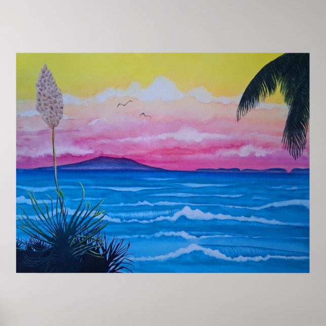 Sunset Ocean Poster (Framsidan)