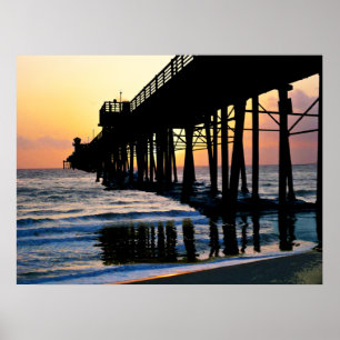 Sunset Oceanside Pier, Kalifornien Poster