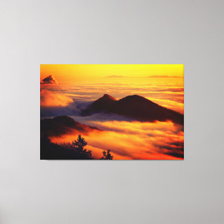 Sunset of Scenia Nature Landscape Mountain Canvastryck