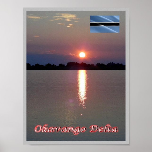SUNSET Okavango Delta - Poster (Framsidan)
