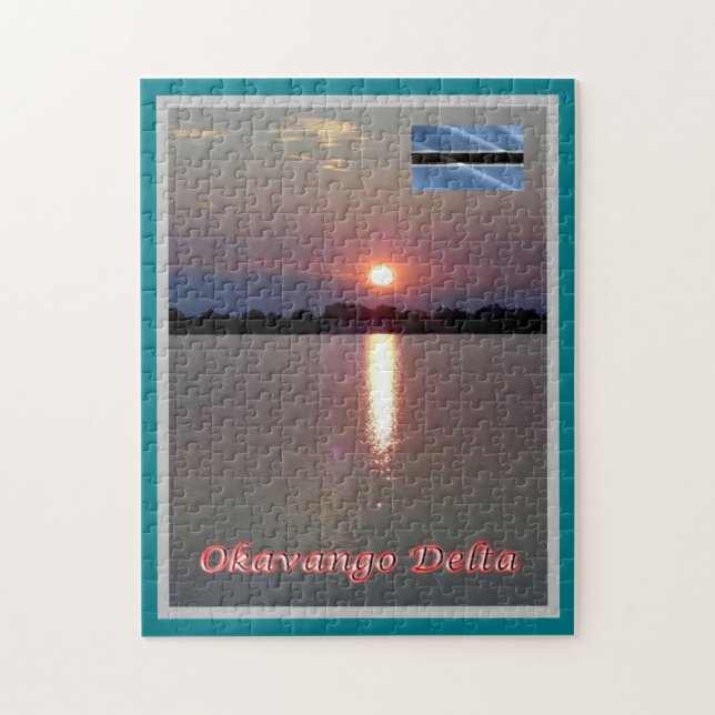 SUNSET Okavango Delta - Pussel (Vertikal)