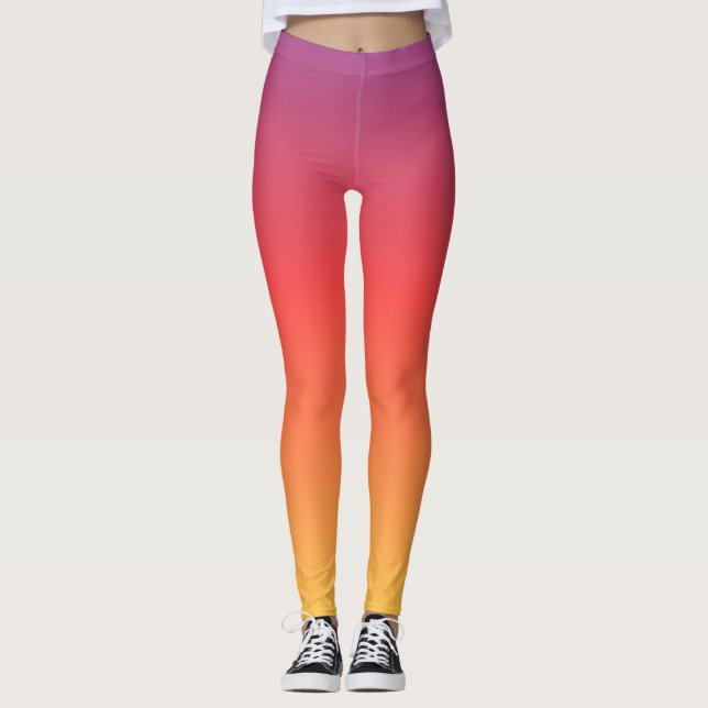 Sunset Ombre Art Leggings (Framsida)