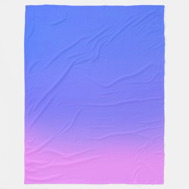 Sunset Ombre Effect Rosa & Blue Fleecefilt (Framsidan)