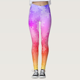 Sunset Ombre Puzzle Delar Leggings