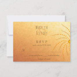 Sunset ombre sunny dots mandala bröllop OSA kort