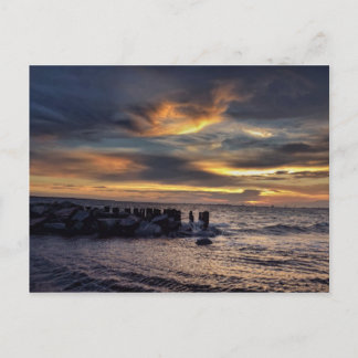 Sunset on Charleston Harbour Vykort