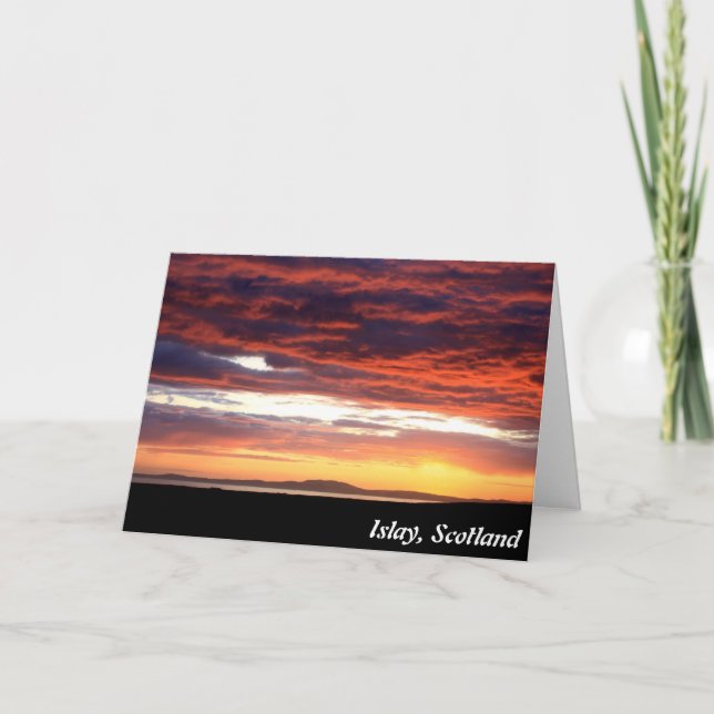 Sunset on Islay, Skottland Kort (Framsida)
