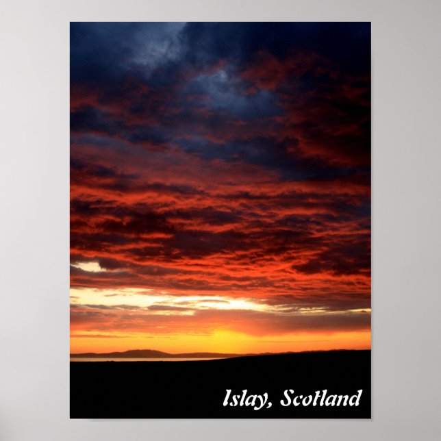 Sunset on Islay, Skottland Poster (Framsidan)