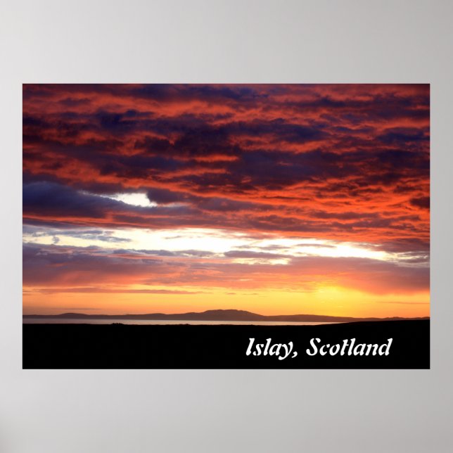 Sunset on Islay, Skottland Poster (Framsidan)