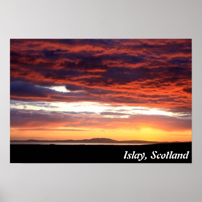 Sunset on Islay, Skottland Poster (Framsidan)