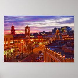 Sunset on Kansas City Plaza Ljus Poster