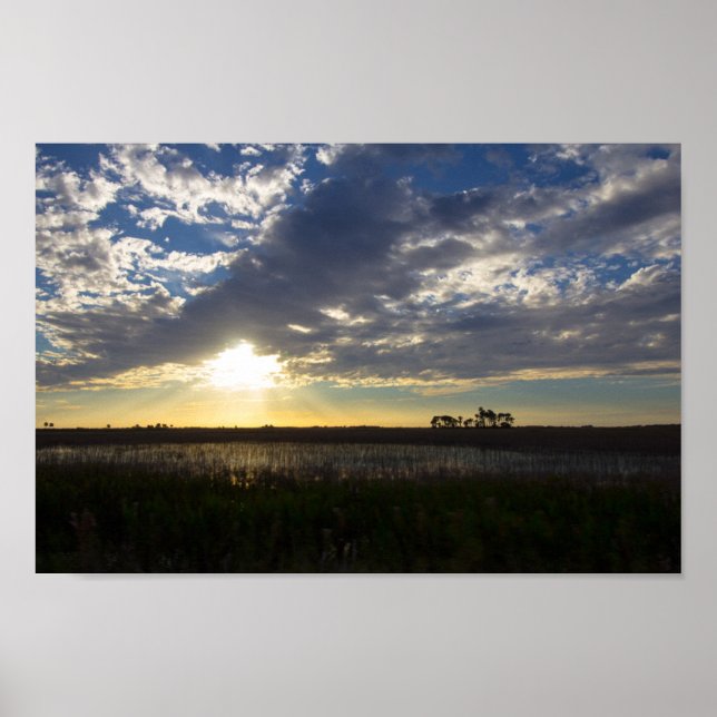 Sunset on Kissimmee Prairie Preserve, Florida Poster (Framsidan)