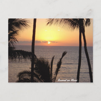 Sunset on Maui Vykort