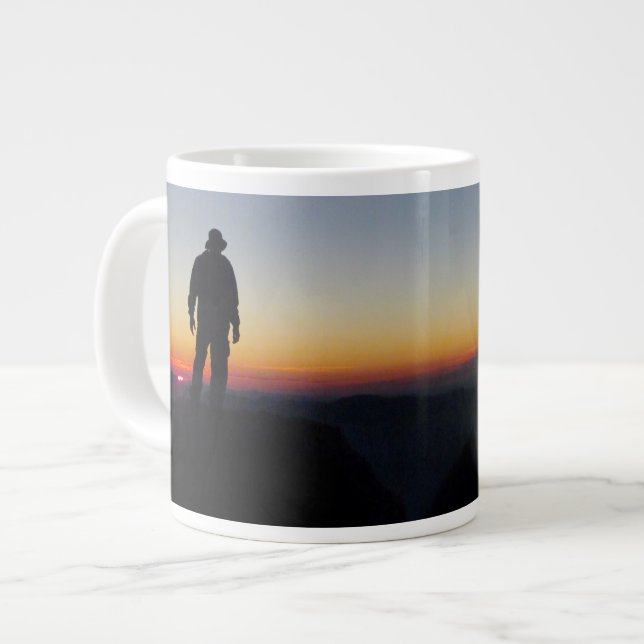 Sunset on Mt Whitney - John Muir Trail Jumbo Mugg (Framsida vänster)