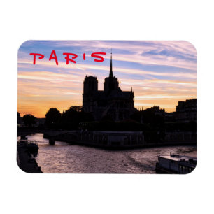 Sunset on Notre Dame de Paris Magnet