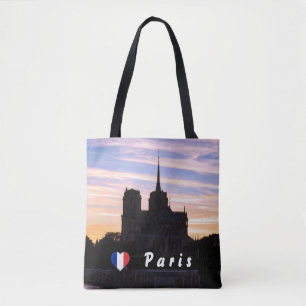 Sunset on Notre Dame de Paris - Paris, Frankrike Tygkasse