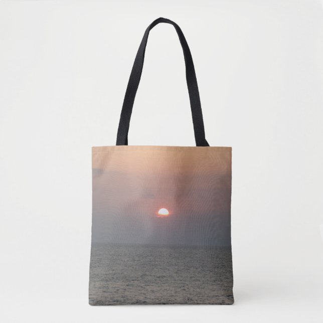 Sunset on Sea Tote Bag Tygkasse (Framsida)