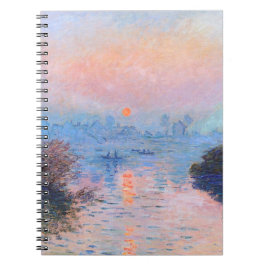 Sunset on Seine Claude Monet Anteckningsbok