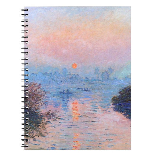 Sunset on Seine Claude Monet Anteckningsbok (Framsidan)