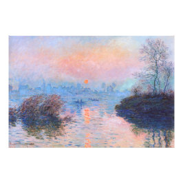 Sunset on Seine Claude Monet Fototryck