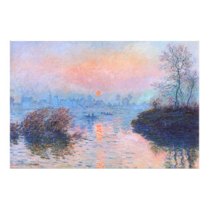 Sunset on Seine Claude Monet Fototryck