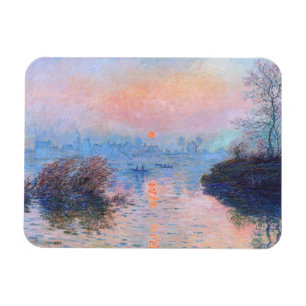 Sunset on Seine Claude Monet Magnet