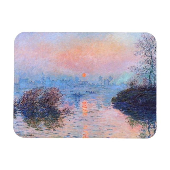 Sunset on Seine Claude Monet Magnet (Horisontell)