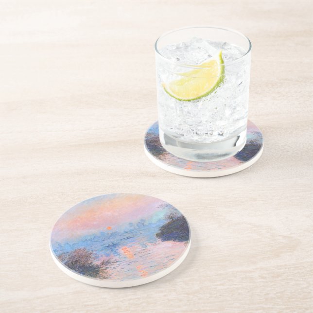 Sunset on Seine Claude Monet Underlägg (Sidan)