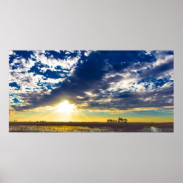 Sunset on South Florida Ranchland Poster