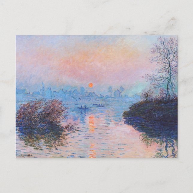 Sunset on the Seine by Claude Monet Vykort (Framsida)