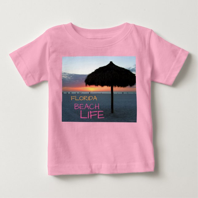Sunset on White Sand Florida Beach T Shirt (Framsida)