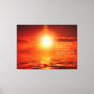 Sunset Orange Golden Himmel of Guld inspiration Canvastryck