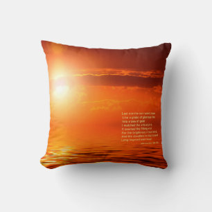 Sunset Orange Golden Himmel of Guld inspiration Kudde