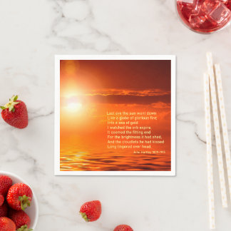 Sunset Orange Golden Himmel of Guld inspiration Pappersservett
