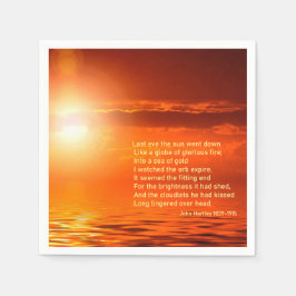 Sunset Orange Golden Himmel of Guld inspiration Pappersservett