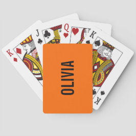 Sunset Orange Modern Namn | Minimalistisk Trendig Casinokort