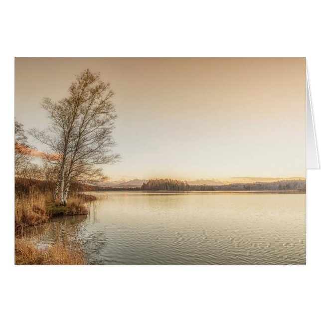 Sunset Ostersee Hälsningskort (Framsidan Horizontal)