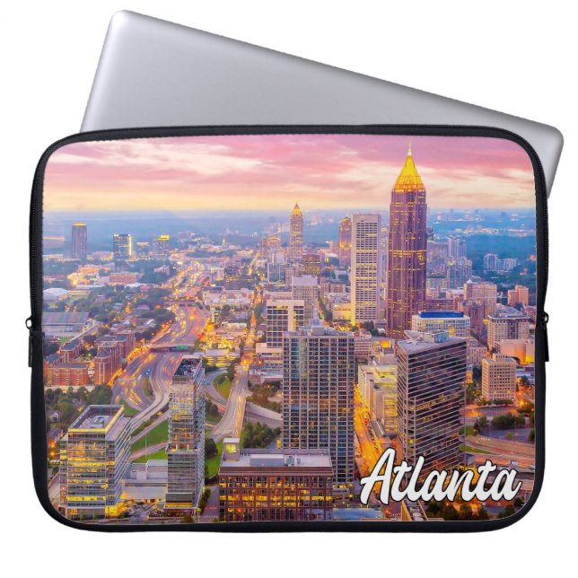 Sunset Over Atlanta, Georgia, United Stater Laptop Fodral (Framsidan)