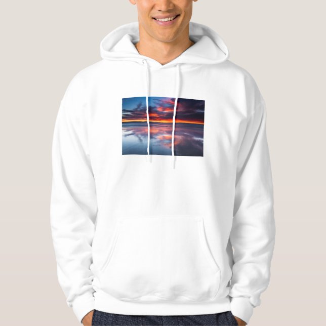 Sunset over Channel Islands, CA Sweatshirt Med Luva (Framsida)